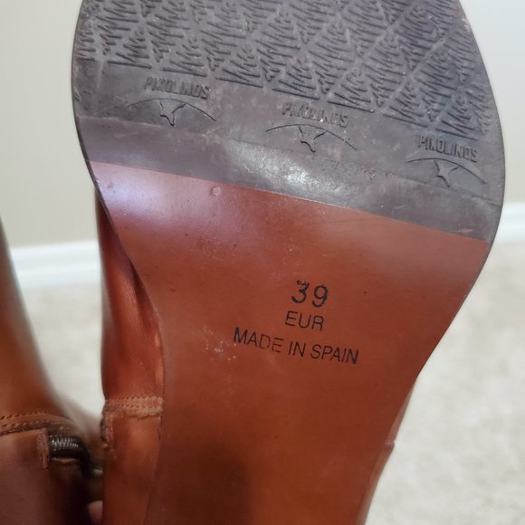 PIKOLINOS / 39, 8.5 / Women's Vintage Smooth Leather Square Toe Mid-Calf Boots - Picture 12 of 15